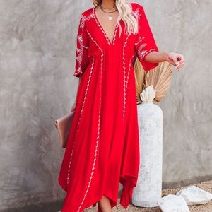 Vici Maple Sun Kimono Midi Dress